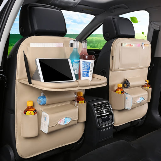 pu leather car seat back organizer - MRSLM