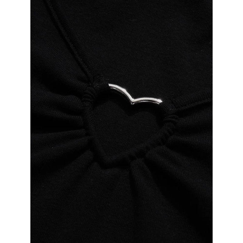 V-neck hollow-out T-shirt, view 8 - MRSLM