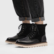 vintage leather military motorcycle boots, view 6 - MRSLM