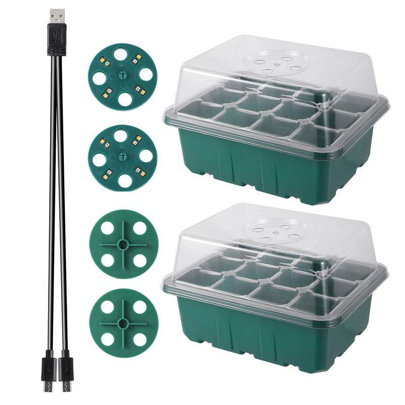 Seed Starter Tray Kit with LED Grow Lights