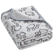 soft warm dog blanket with paw print, view 8 - MRSLM