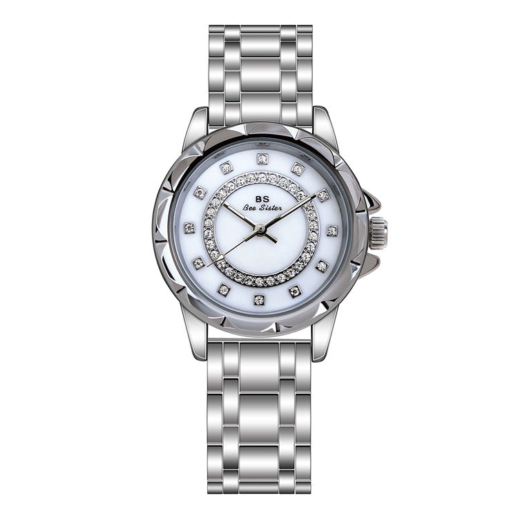 women's stone-set slim quartz watch, view 6 - MRSLM