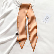 silk-feel narrow scarf, view 7 - MRSLM
