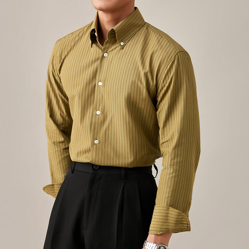 men's contrast stripe shirt, view 3 - MRSLM