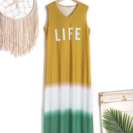 women's long cotton vest dress, view 6 - MRSLM