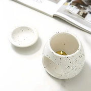 ceramic spotted glazed aroma burner, view 6 - MRSLM