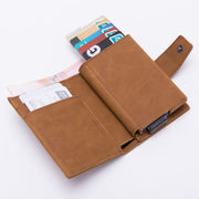 RFID blocking aluminum wallet, view 3 - MRSLM