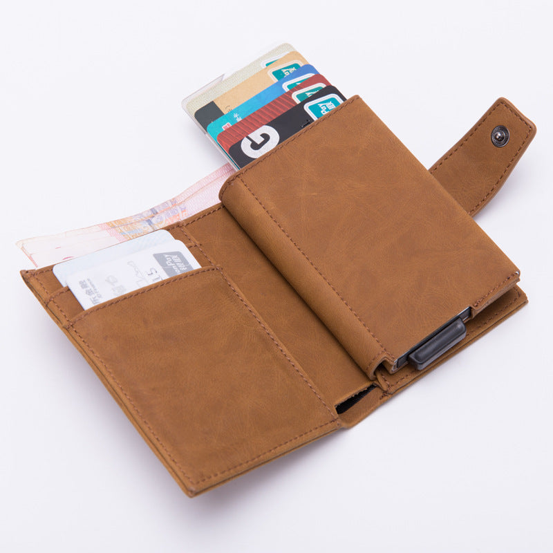 RFID blocking aluminum wallet, view 3 - MRSLM