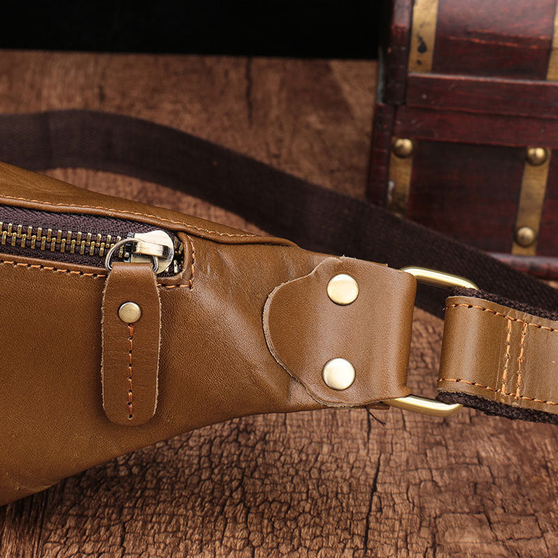 men's leather cell phone belt bag, view 2 - MRSLM