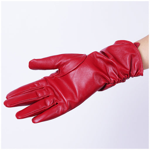 Women's winter sheepskin leather gloves - MRSLM