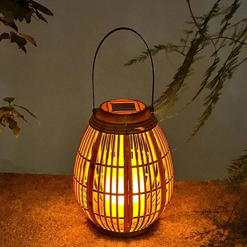 solar bamboo lantern, view 4 - MRSLM