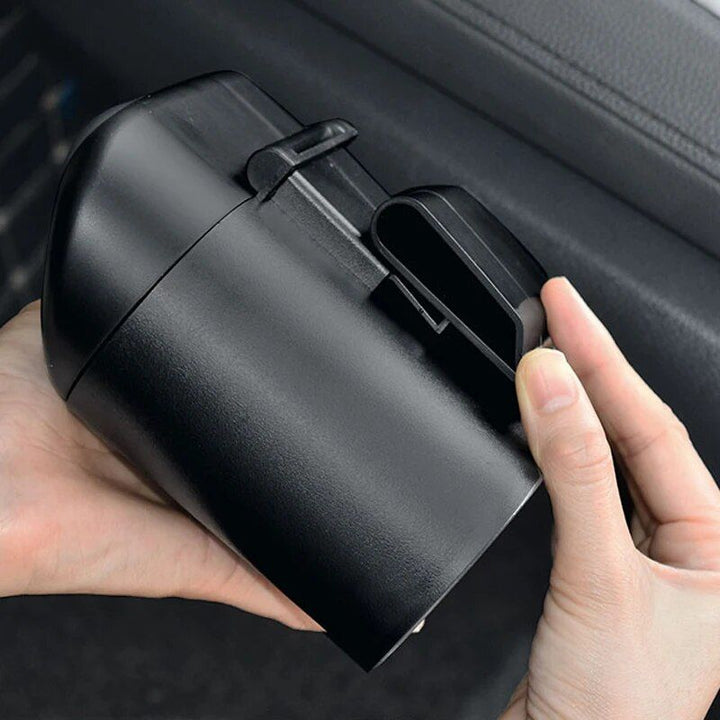 Bowknot Car Hanging Trash Bin with Press-Type Lid