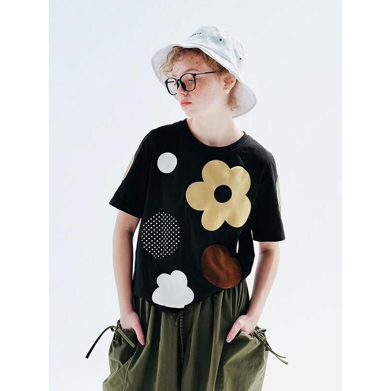 Floral pattern casual tee, view 4 - MRSLM