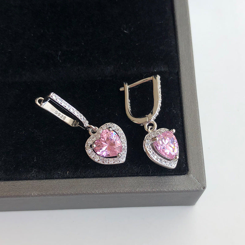 Love Sterling Silver Diamond Earrings