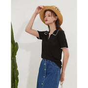 women's silk-blend knitted t-shirt, view 8 - MRSLM