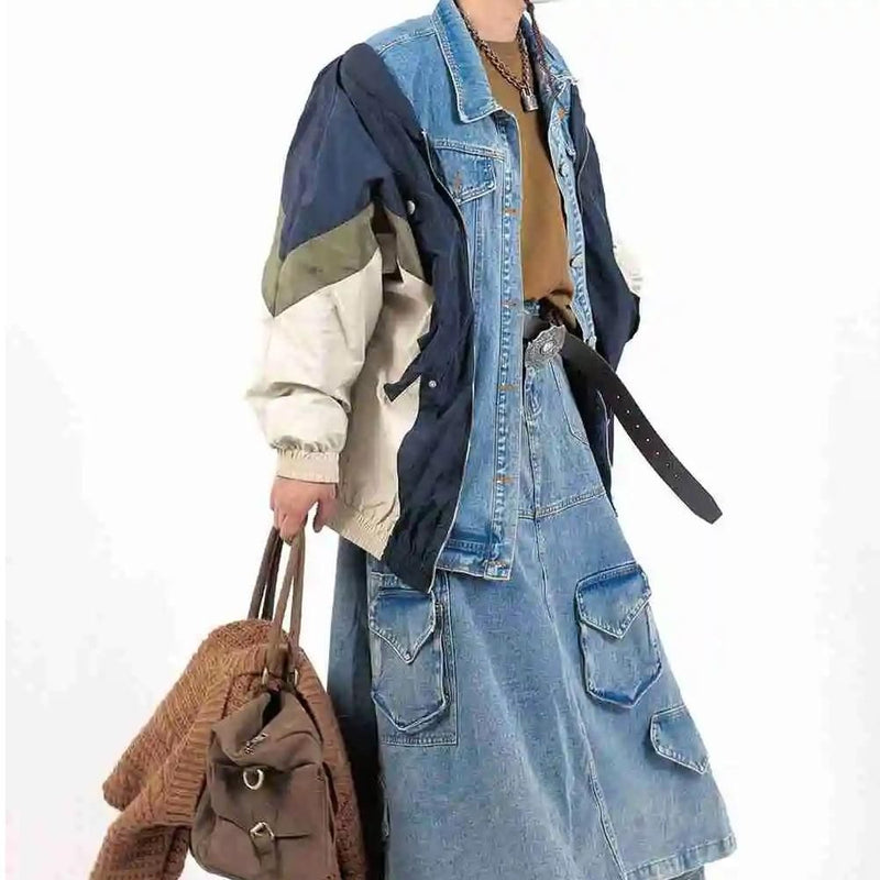 patchwork denim jacket - MRSLM