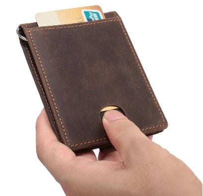 handmade leather wallet - MRSLM