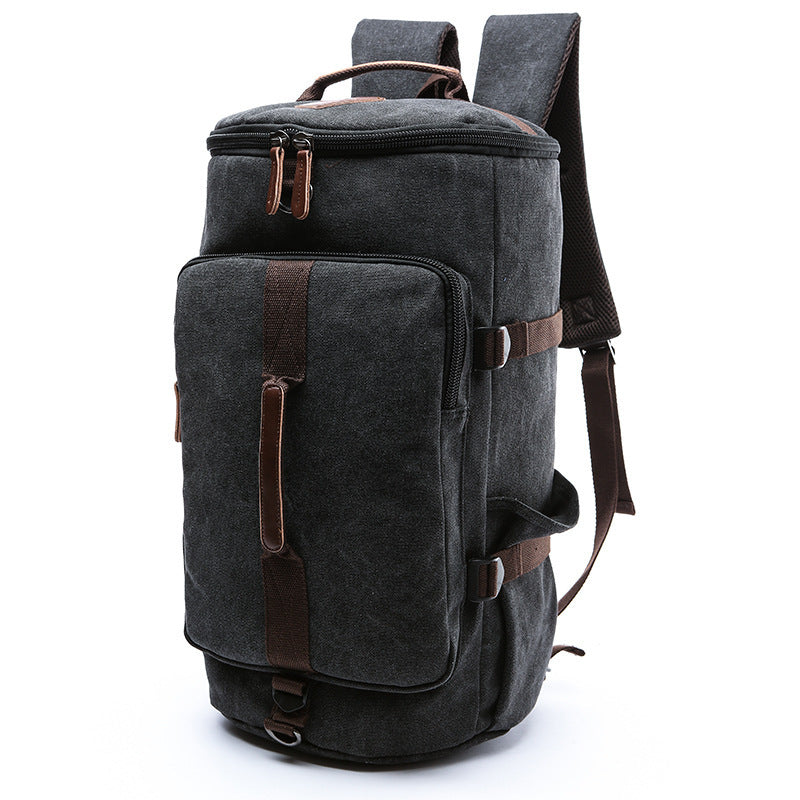 cylinder canvas backpack, view 2 - MRSLM