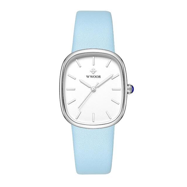 leather quartz bracelet watch for women, view 3 - MRSLM