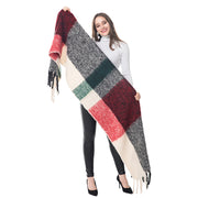 check fringed scarf, view 7 - MRSLM