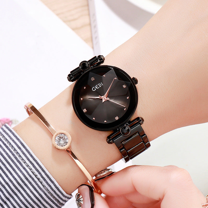 Ladies Steel Band Bracelet Quartz Watch