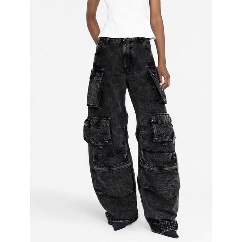 high waist camouflage casual jeans, view 6 - MRSLM