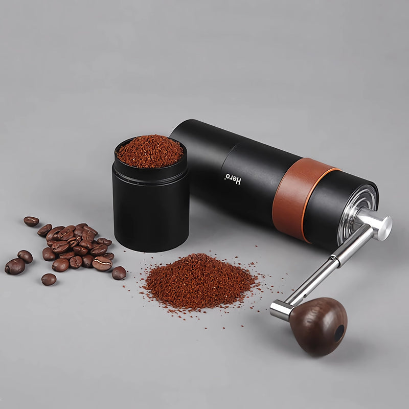 stainless steel hand coffee grinder, view 3 - MRSLM
