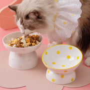 elevated ceramic pet bowl, view 10 - MRSLM