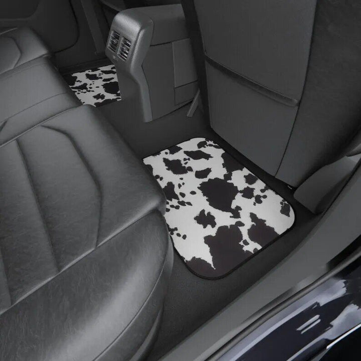 Cow Print Waterproof Car Floor Mats (Set of 4)