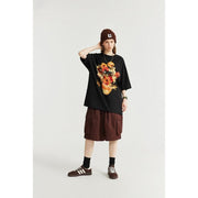 metallic sunflower print T-shirt, view 5 - MRSLM