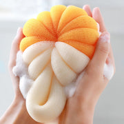 Cute pumpkin shaped bath sponge mesh balls, view 6 - MRSLM