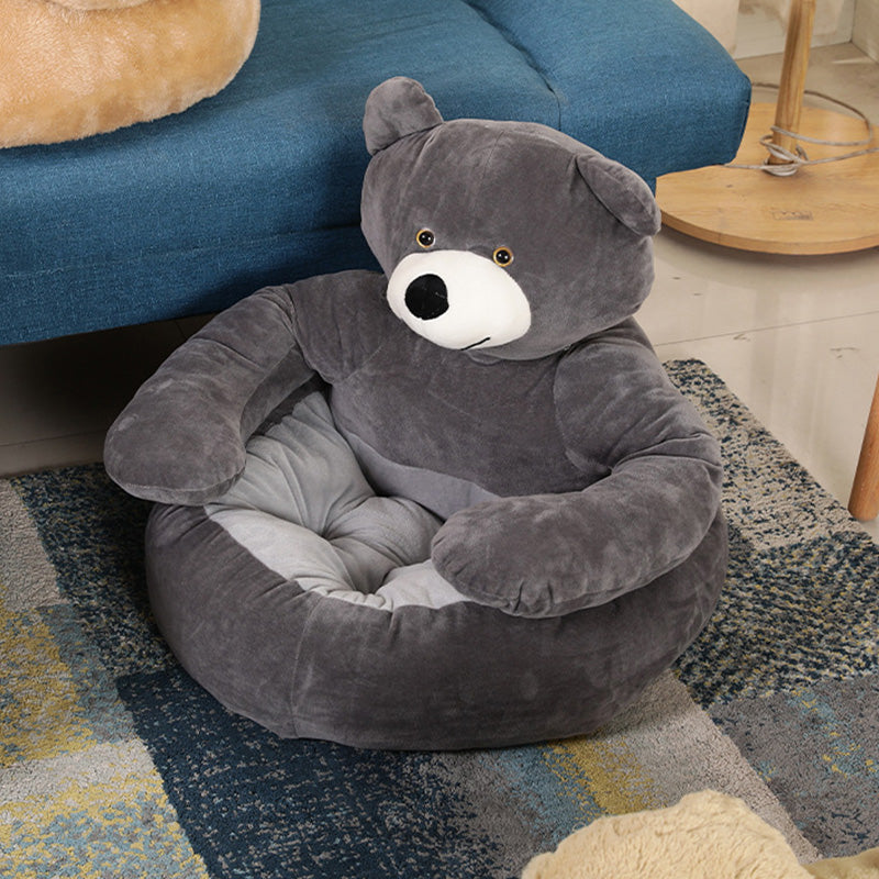 plush dog kennel bed, view 8 - MRSLM