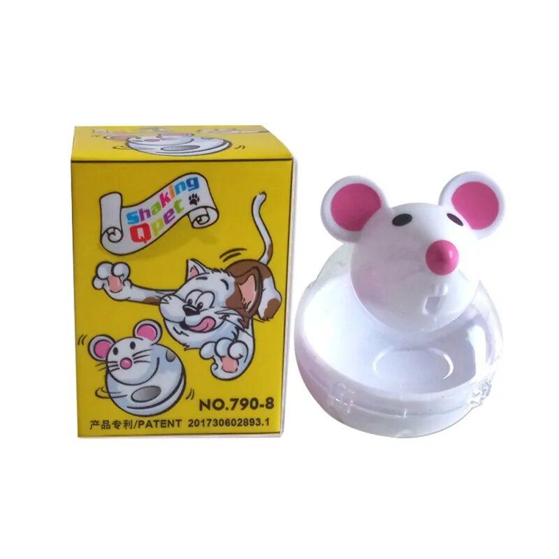 interactive mouse tumbler cat feeder toy, view 2 - MRSLM