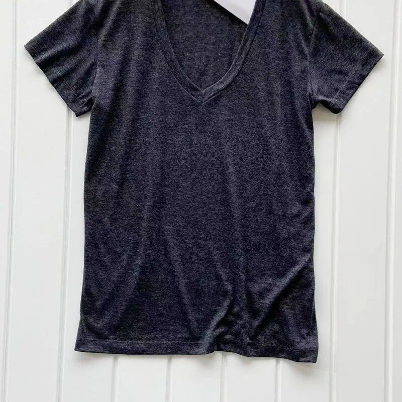 women's deep v t-shirt, view 3 - MRSLM