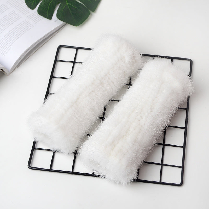 Comfortable winter fur half finger gloves, view 10 - MRSLM