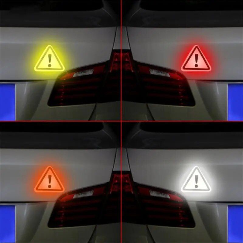 High-Visibility Reflective Safety Triangle Decal for Vehicles