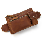 men's cowhide waist crossbody bag, view 5 - MRSLM