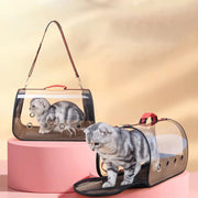 portable clear pet travel cage, view 5 - MRSLM