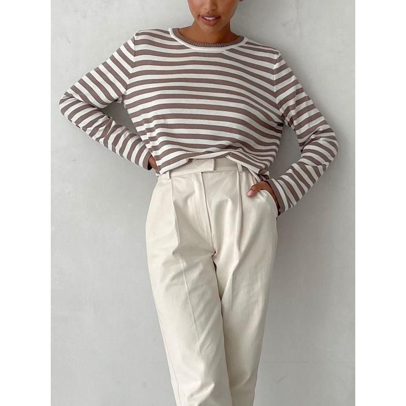 knitted stripe sweater, view 10 - MRSLM