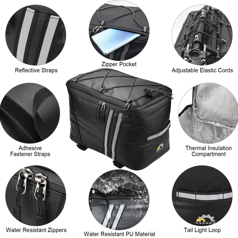 thermal insulated bike trunk bag, view 6 - MRSLM