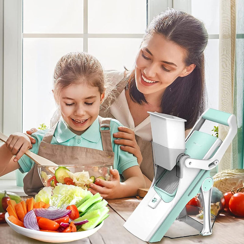 Adjustable stainless steel mandoline slicer, view 5 - MRSLM