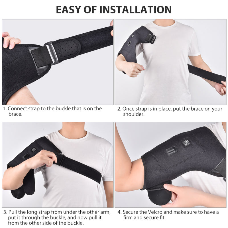 adjustable heated shoulder wrap, view 5 - MRSLM