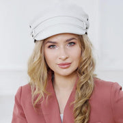 genuine leather military hat with belt - MRSLM
