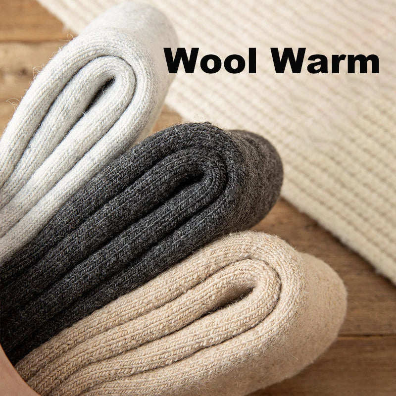 3 pairs unisex wool blend socks, view 12 - MRSLM
