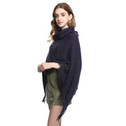 batwing tassel knit shawl, view 4 - MRSLM