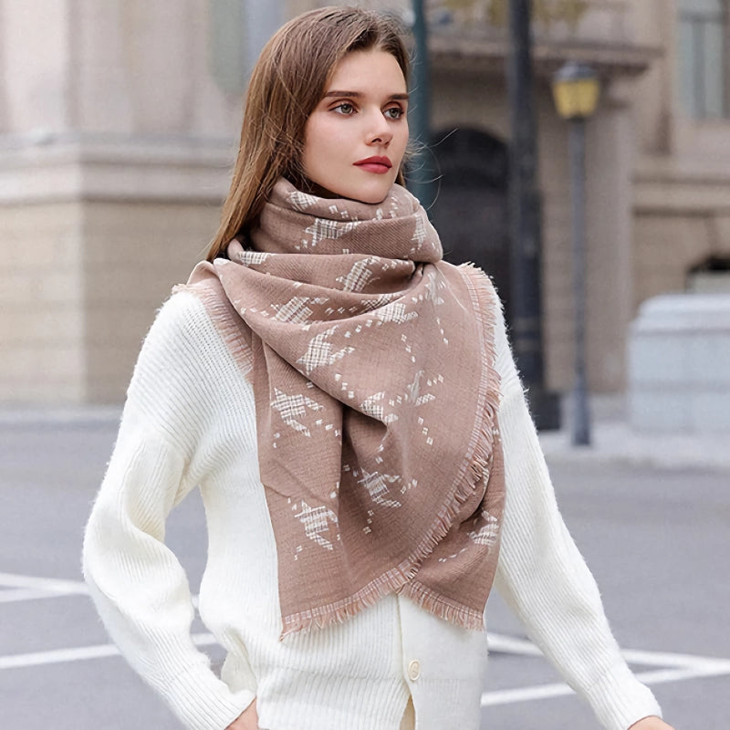 houndstooth imitation cashmere scarf - MRSLM