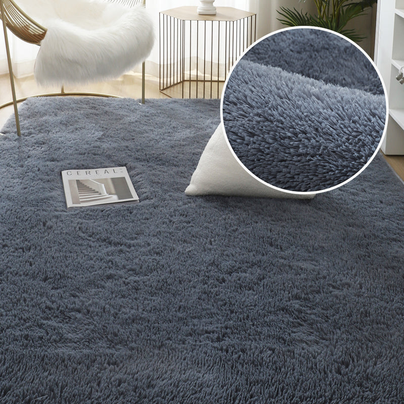 plush gray area rug, view 7 - MRSLM