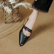 women's leather heel mules, view 11 - MRSLM