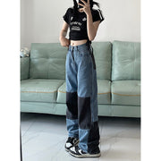 Color contrast patchwork jeans, view 5 - MRSLM