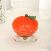 elevated tilted ceramic cat bowl, view 2 - MRSLM